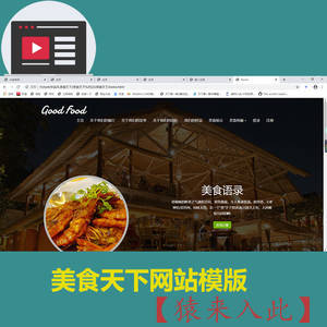美食天下 html模版 源码食物类网站模板素材源码